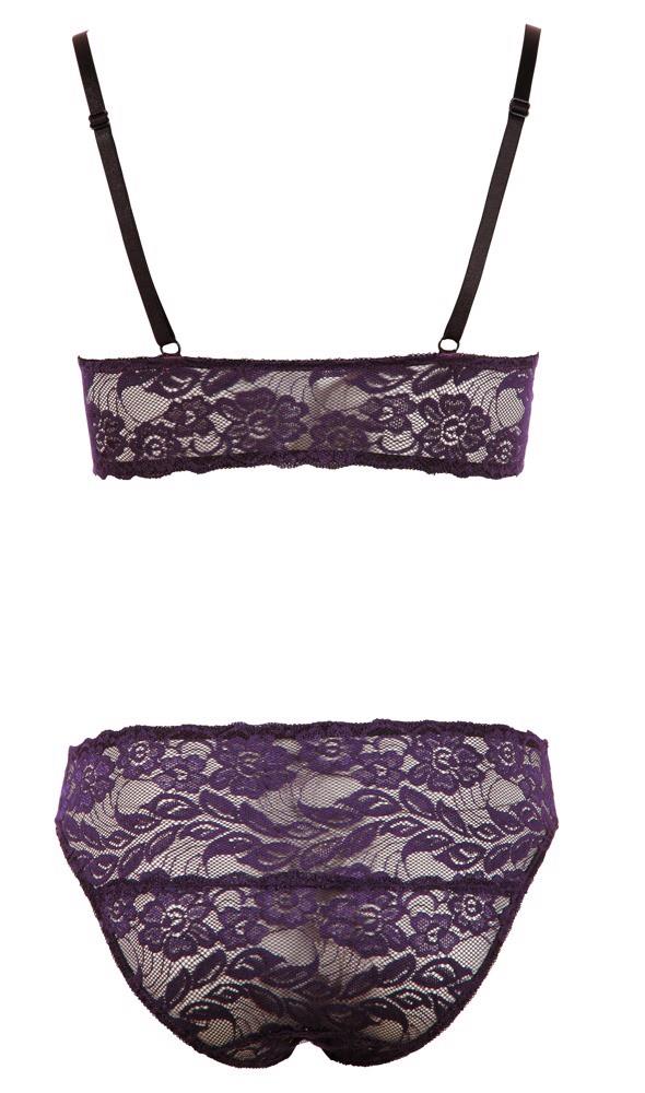 Cottelli Bra Set · krajkový set podprsenky a kalhotek, vel. L