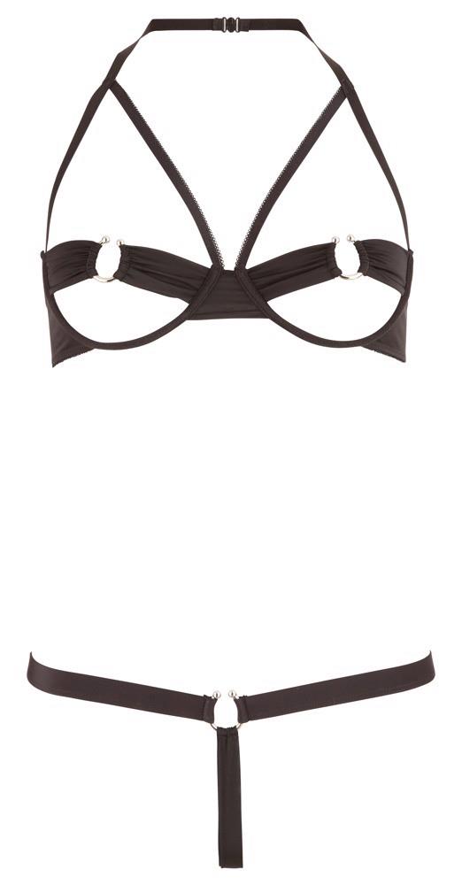 Cottelli Minimal Bra Set · otevřená podprsenka a tanga, vel. 85B/L