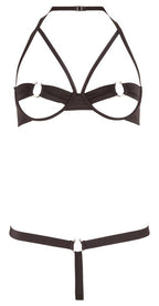 Cottelli Minimal Bra Set · otevřená podprsenka a tanga, vel. 85B/L