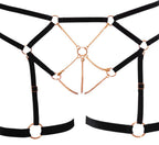 Cottelli Lingerie Bra Set Glamour · souprava s řetízky v barvě růžového zlata, vel. L