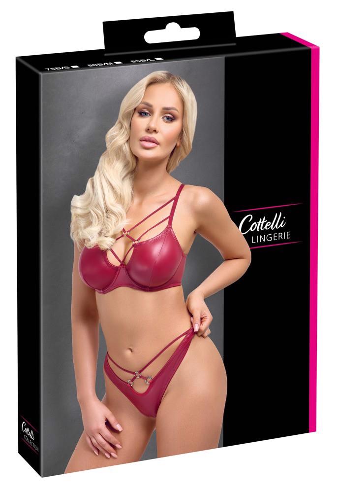 Cottelli Lingerie Bra Set · wetlook podprsenka s kosticemi a tanga