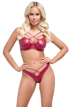 Cottelli Lingerie Bra Set · wetlook podprsenka s kosticemi a tanga