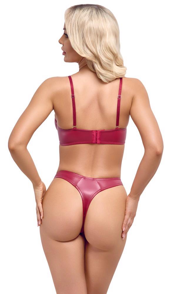 Cottelli Lingerie Bra Set · wetlook podprsenka s kosticemi a tanga