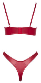 Cottelli Lingerie Bra Set · wetlook podprsenka s kosticemi a tanga