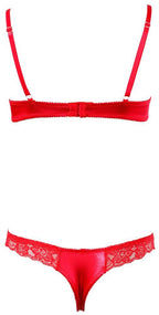Cottelli Half-cup Bra Set · saténový komplet s tangem, vel. 80B/M