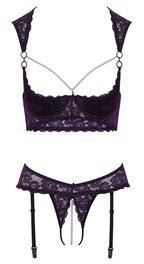 Shelf Bra Set Purple 75B/S