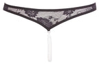Cottelli Lace String Pearls · krajkové tanga s perličkami, vel. M