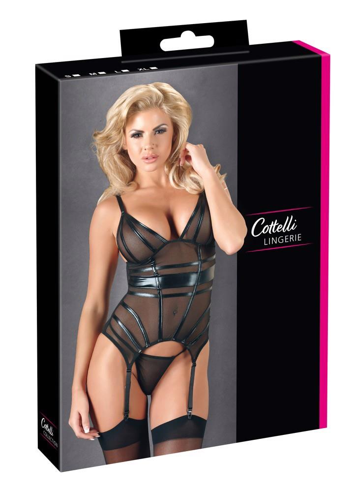 Cottelli Cami Suspender · podvazkový top se stringy, vel. L
