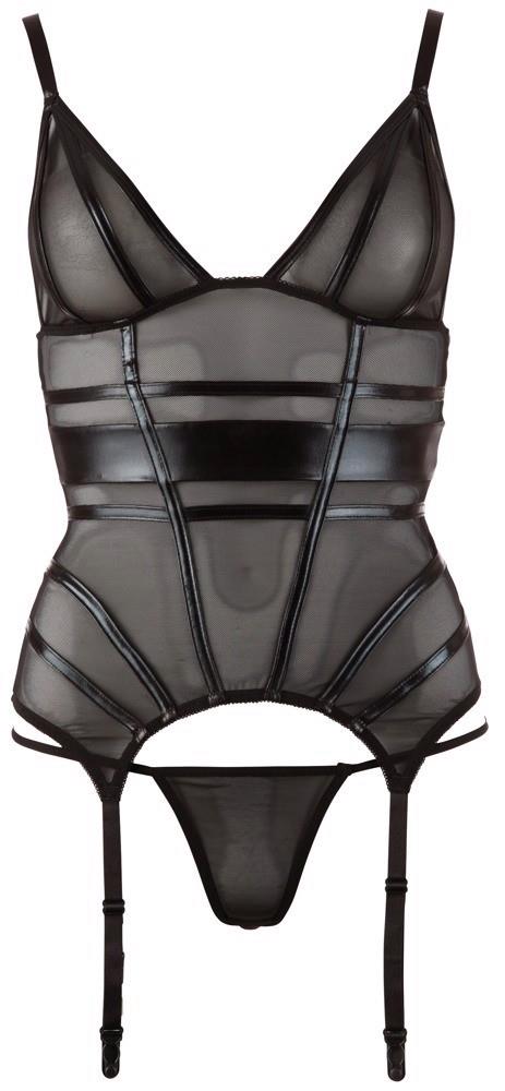 Cottelli Cami Suspender · podvazkový top se stringy, vel. L