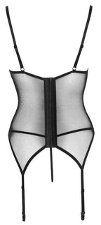Cottelli Lingerie Basque · podvazkový korzet s tangy · vel. S