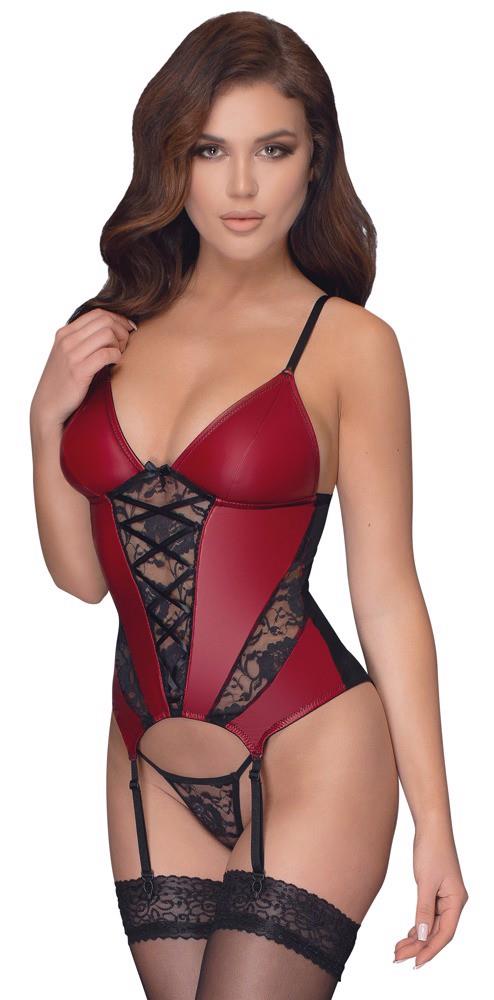 Cottelli Lingerie Basque · podvazkový korzet s tangy · vel. M