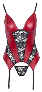 Cottelli Lingerie Basque · podvazkový korzet s tangy · vel. XL
