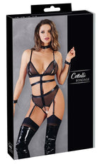 Cottelli Bondage Body Chains M · body s pouty, obojkem a stimulačním řetízkem