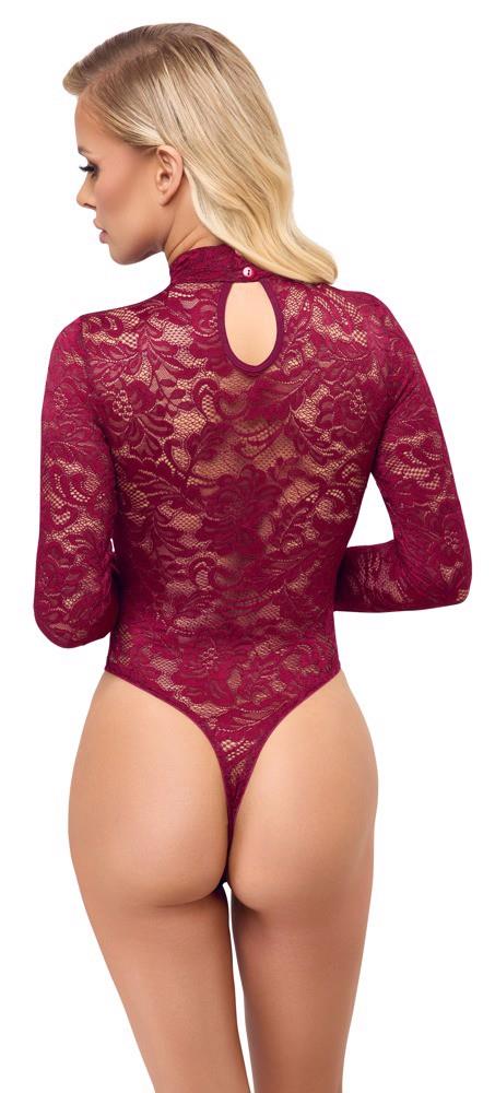 Cottelli LINGERIE Lace Body · krajkové body s dlouhým rukávem · vel. XL