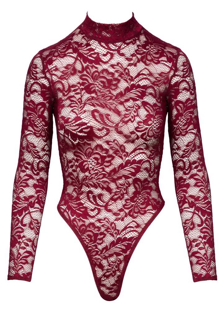 Cottelli LINGERIE Lace Body · krajkové body s dlouhým rukávem · vel. XL
