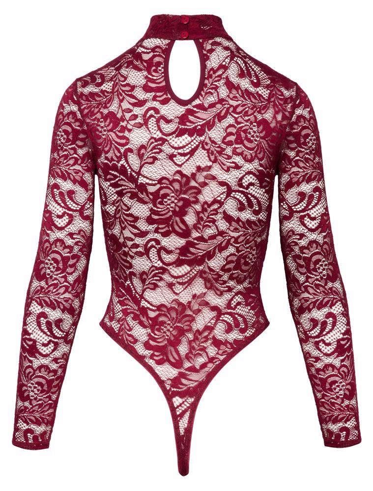 Cottelli LINGERIE Lace Body · krajkové body s dlouhým rukávem · vel. XL