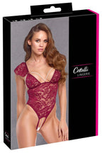 Cottelli Body Pearls · krajkové tanga body s perlovými řetízky · vel. XL
