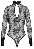 Noir Body Collar · krajkové body s otevřeným rozkrokem
