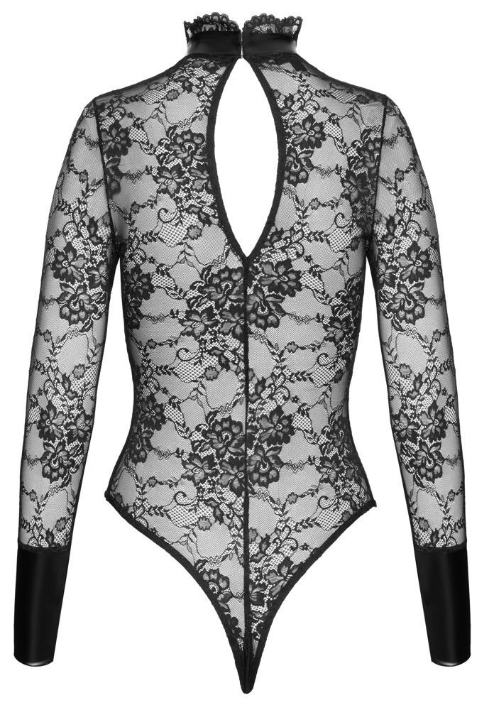 Noir Body Collar · krajkové body s otevřeným rozkrokem