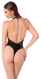 Noir Body Rhinestones · wetlook body s kamínky · vel. XL
