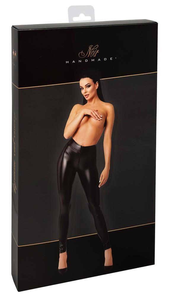 Noir Leggings · legíny z wetlooku s dlouhým zipem · vel. XL
