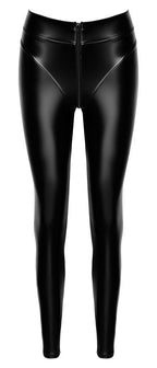 Noir Leggings · legíny z wetlooku s dlouhým zipem · vel. XL