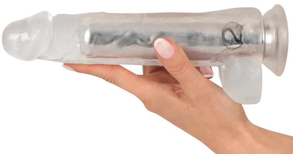 Crystal Clear Vibrator · průhledný realistický vibrátor s přísavkou