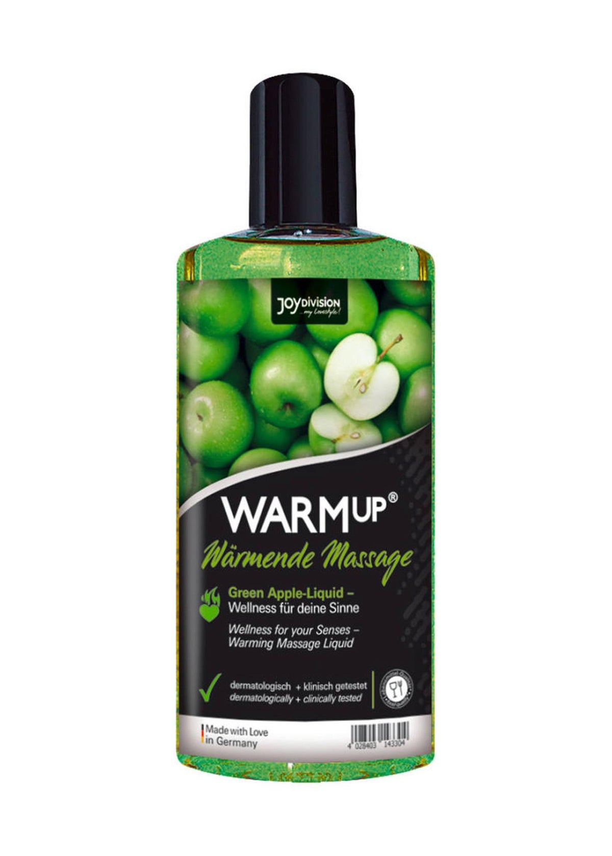 JoyDivision WARMup Green Apple · hřejivý masážní gel, 150 ml