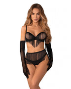 Obsessive Rossay · čtyřdílný otevřený set vel. L/XL, černá