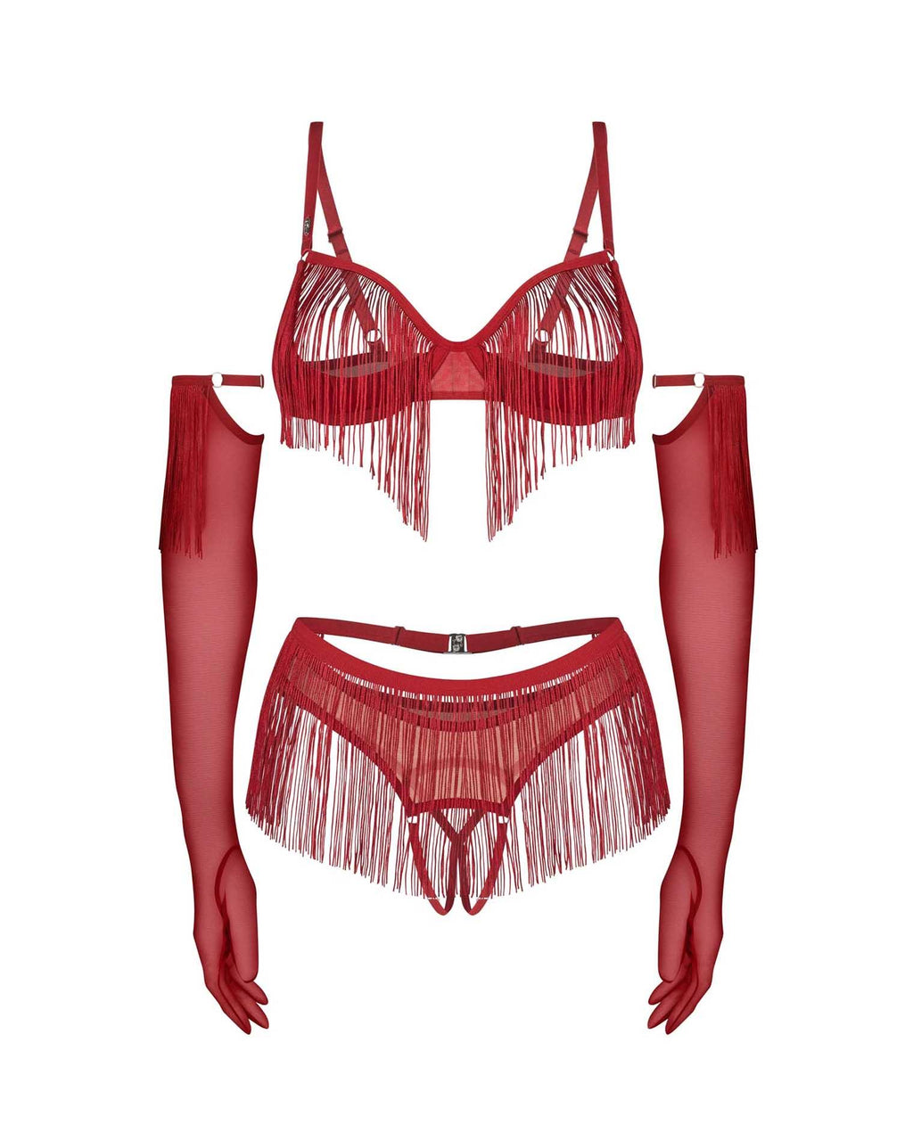Rossay Red komplet 4-częściowy otwarty  L/XL