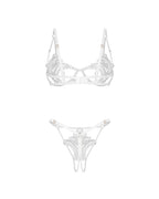 Obsessive Luise Sublim · dvoudílný set podprsenka a tanga · bílá, vel. L/XL