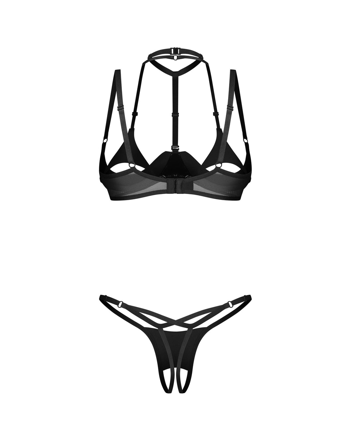 Obsessive Rolleya · otevřený dvoudílný set s chokerem, vel. L/XL