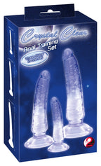 Crystal Anal Training Set · sada 3 průhledných análních dild