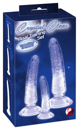 Crystal Anal Training Set · sada 3 průhledných análních dild