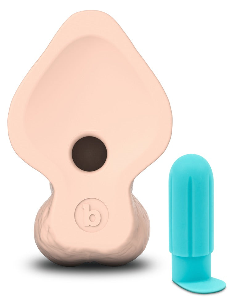 b-Vibe Slipskin 9" Curved · realistické zakřivené dildo s přísavkou