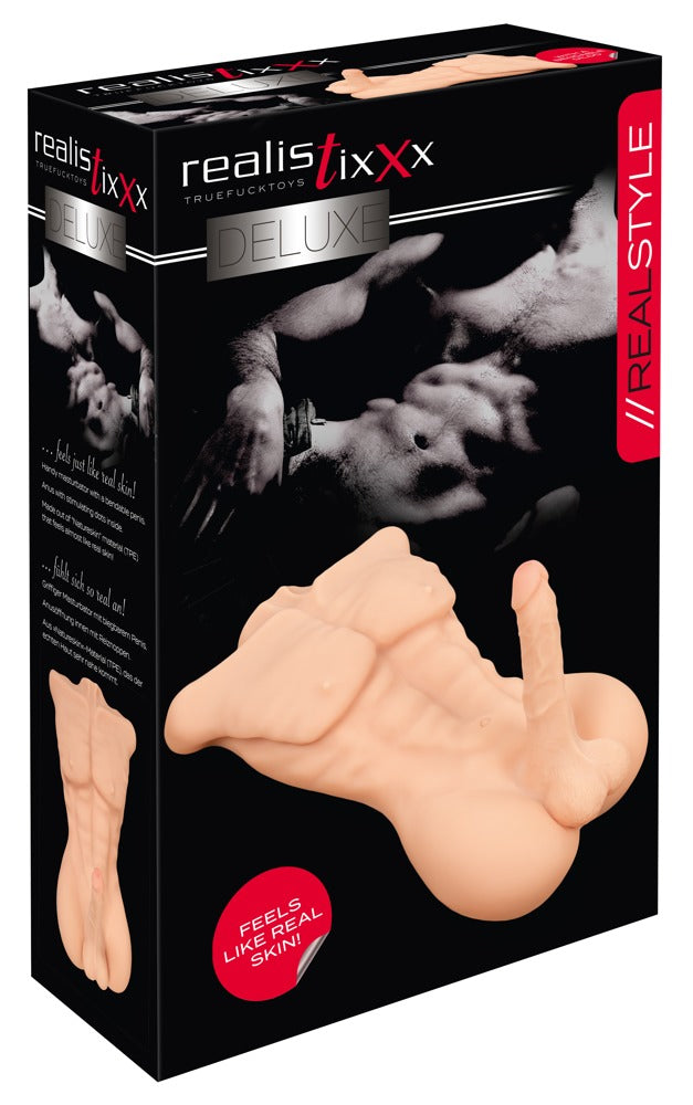 Realistixxx Deluxe Man · realistické mužské torzo s penisem a análním otvorem