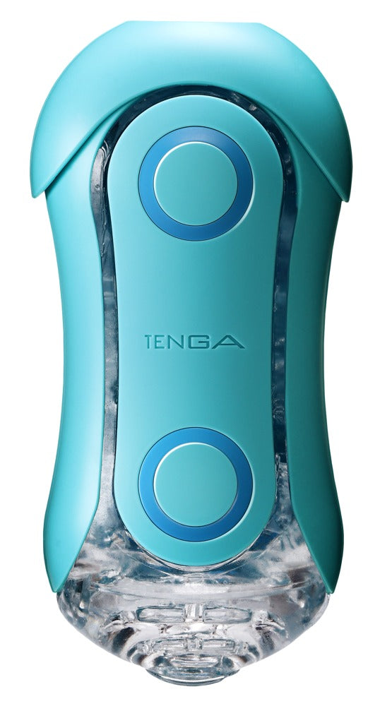 Tenga Flip Orb · rozevírací masturbátor se sacím efektem · modrá