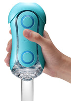 Tenga Flip Orb · rozevírací masturbátor se sacím efektem · modrá