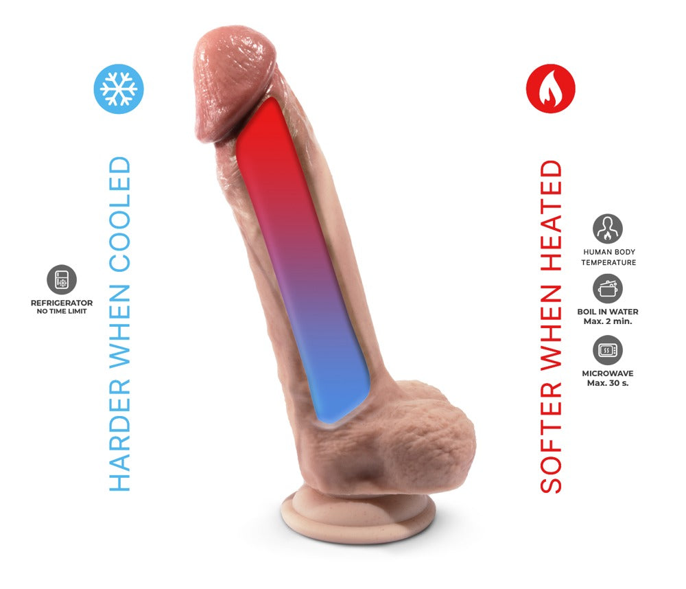 SilexD Model 1 Premium Real Skin · realistické dildo s přísavkou · 23 cm
