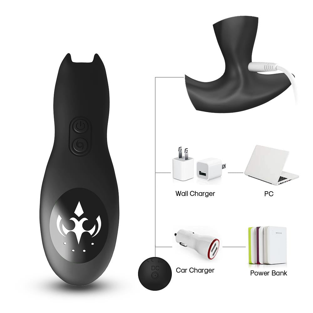 B Series Joy Bat King · masér prostaty s rotací a dálkovým ovládáním, černý