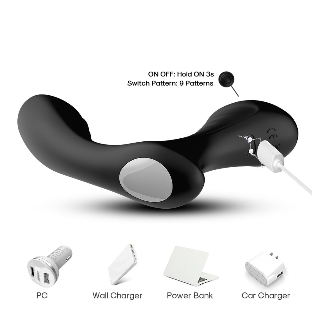 B Series Joy Storm · masér prostaty s vibracemi, černý