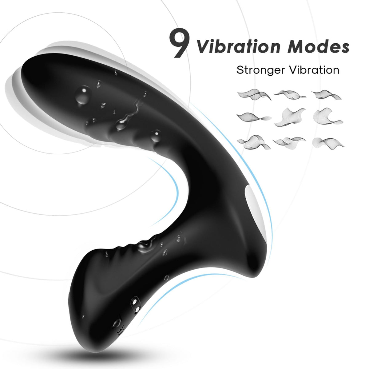 B Series Joy Storm · masér prostaty s vibracemi, černý