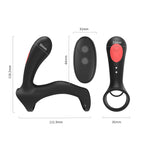 B-Series Joy Stamen Black · dvojitý vibrační kroužek s dálkovým ovládáním
