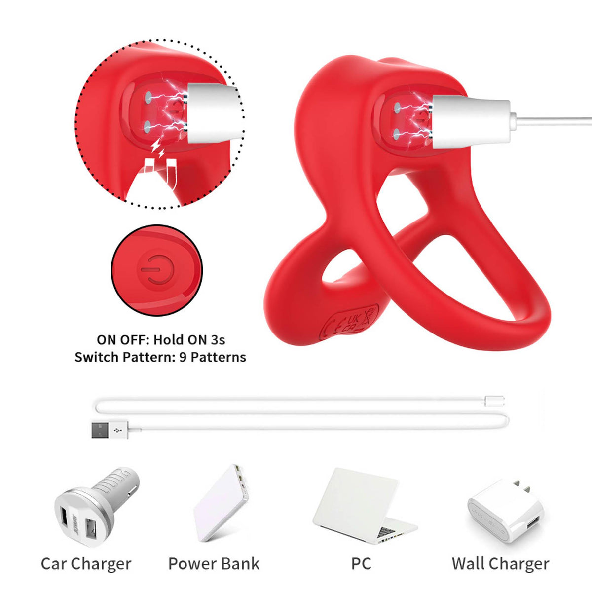 Big Mouth Red 9 vibration function