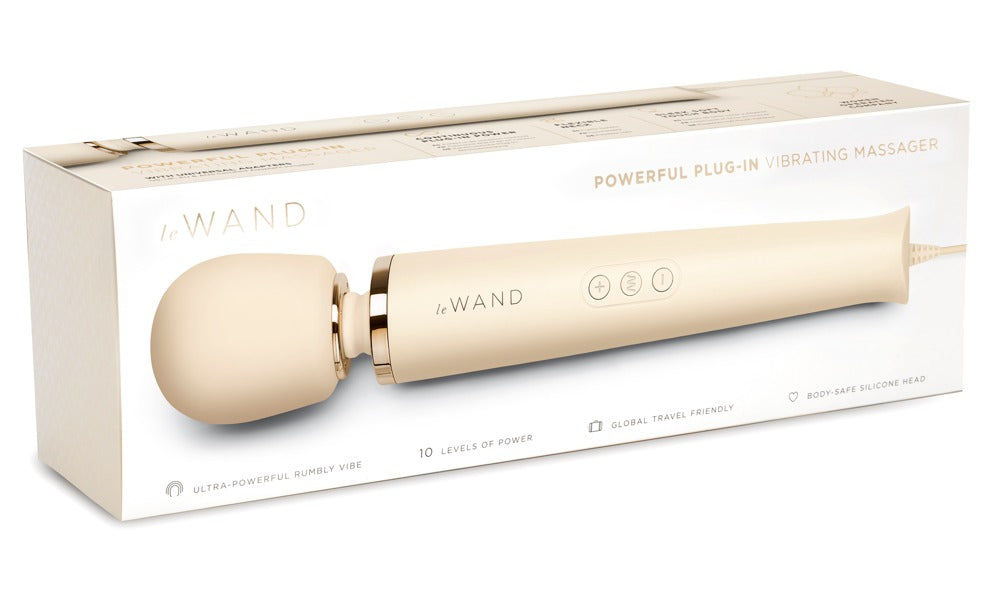 Le Wand Powerful Plug-In Vibrating Massager · masážní hlavice do sítě · krémová