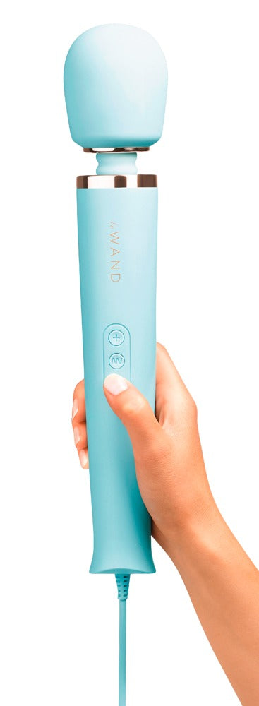 Le Wand Powerful Plug-In Vibrating Massager · masážní hlavice do sítě · modrá