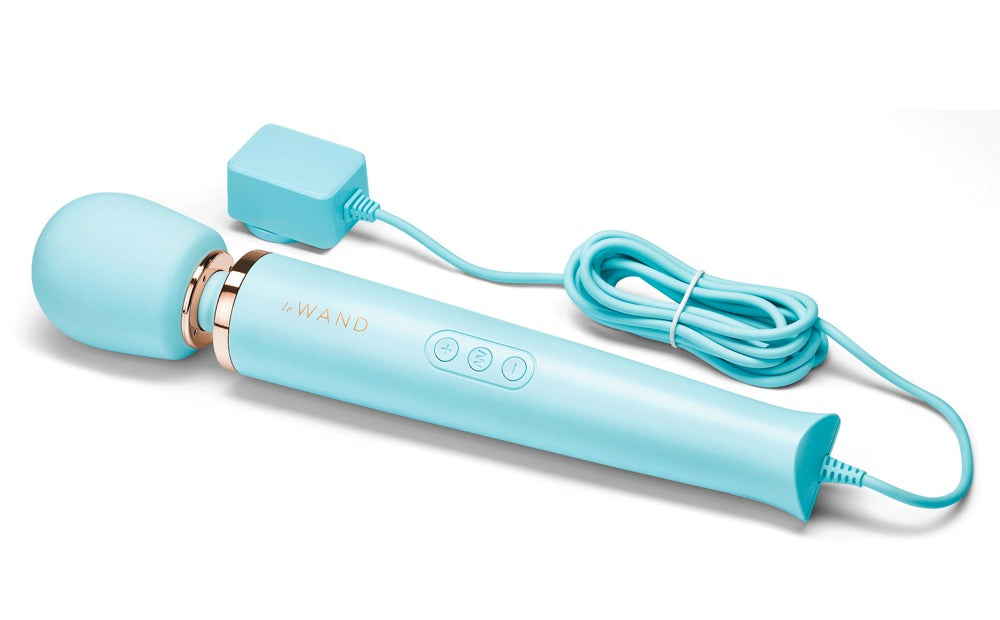 Le Wand Powerful Plug-In Vibrating Massager · masážní hlavice do sítě · modrá
