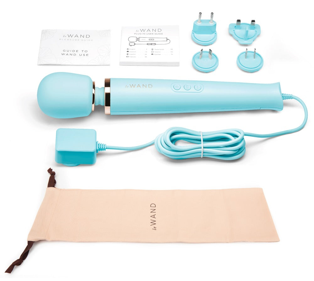Le Wand Powerful Plug-In Vibrating Massager · masážní hlavice do sítě · modrá