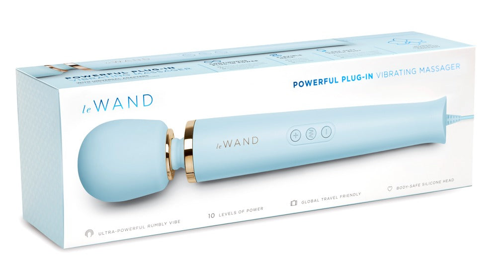 Le Wand Powerful Plug-In Vibrating Massager · masážní hlavice do sítě · modrá