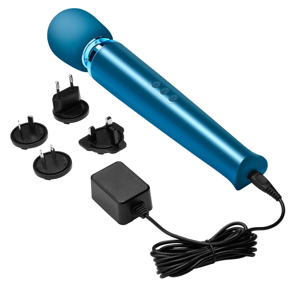 Le Wand Rechargeable Vibrating Massager · masážní hlavice · modrá